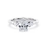 Goldsmiths 18ct White Gold 2.00cttw Pear Cut Lab Grown Diamond 3 Stone Engagement Ring - Ring Size P.5