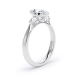 Goldsmiths 18ct White Gold 2.00cttw Pear Cut Lab Grown Diamond 3 Stone Engagement Ring - Ring Size P.5