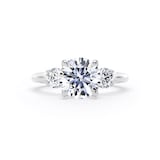 Goldsmiths Platinum 2.60cttw Round Brilliant Cut Lab Grown Diamond 3 Stone Engagement Ring - Ring Size F