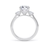 Goldsmiths Platinum 2.60cttw Round Brilliant Cut Lab Grown Diamond 3 Stone Engagement Ring - Ring Size F