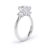 Goldsmiths Platinum 2.60cttw Round Brilliant Cut Lab Grown Diamond 3 Stone Engagement Ring - Ring Size F