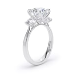 Goldsmiths Platinum 4.00cttw Round Brilliant Cut Lab Grown Diamond 3 Stone Engagement Ring - Ring Size L