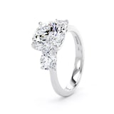 Goldsmiths Platinum 4.00cttw Round Brilliant Cut Lab Grown Diamond 3 Stone Engagement Ring - Ring Size L