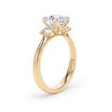 Goldsmiths 18ct Yellow Gold 2.00cttw Round Brilliant Cut Lab Grown Diamond 3 Stone Engagement Ring - Ring Size G