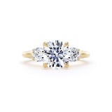 Goldsmiths 18ct Yellow Gold 2.60cttw Round Brilliant Cut Lab Grown Diamond 3 Stone Engagement Ring - Ring Size S.5