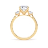 Goldsmiths 18ct Yellow Gold 2.60cttw Round Brilliant Cut Lab Grown Diamond 3 Stone Engagement Ring - Ring Size S.5