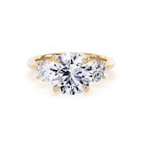 Goldsmiths 18ct Yellow Gold 4.00cttw Round Brilliant Cut Lab Grown Diamond 3 Stone Engagement Ring - Ring Size R