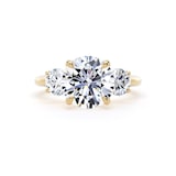 Goldsmiths 18ct Yellow Gold 4.00cttw Round Brilliant Cut Lab Grown Diamond 3 Stone Engagement Ring - Ring Size R