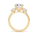Goldsmiths 18ct Yellow Gold 4.00cttw Round Brilliant Cut Lab Grown Diamond 3 Stone Engagement Ring - Ring Size R