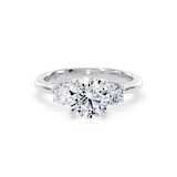 Goldsmiths 18ct White Gold 2.00cttw Round Brilliant Cut Lab Grown Diamond 3 Stone Engagement Ring - Ring Size I