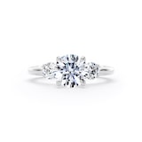 Goldsmiths 18ct White Gold 2.00cttw Round Brilliant Cut Lab Grown Diamond 3 Stone Engagement Ring - Ring Size I