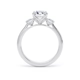 Goldsmiths 18ct White Gold 2.00cttw Round Brilliant Cut Lab Grown Diamond 3 Stone Engagement Ring - Ring Size I