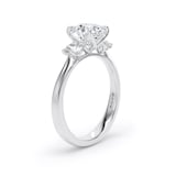 Goldsmiths 18ct White Gold 2.00cttw Round Brilliant Cut Lab Grown Diamond 3 Stone Engagement Ring - Ring Size I