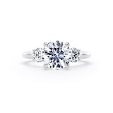 Goldsmiths 18ct White Gold 2.60cttw Round Brilliant Cut Lab Grown Diamond 3 Stone Engagement Ring - Ring Size I