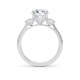 Goldsmiths 18ct White Gold 2.60cttw Round Brilliant Cut Lab Grown Diamond 3 Stone Engagement Ring - Ring Size I