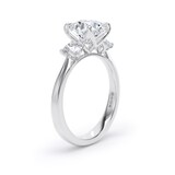 Goldsmiths 18ct White Gold 2.60cttw Round Brilliant Cut Lab Grown Diamond 3 Stone Engagement Ring - Ring Size I