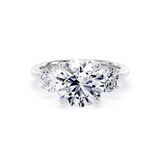 Goldsmiths 18ct White Gold 4.00cttw Round Brilliant Cut Lab Grown Diamond 3 Stone Engagement Ring - Ring Size Q