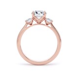 Goldsmiths 18ct Rose Gold 2.00cttw Round Brilliant Cut Lab Grown Diamond 3 Stone Engagement Ring - Ring Size H