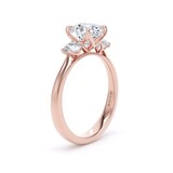Goldsmiths 18ct Rose Gold 2.00cttw Round Brilliant Cut Lab Grown Diamond 3 Stone Engagement Ring - Ring Size H