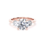 Goldsmiths 18ct Rose Gold 2.60cttw Round Brilliant Cut Lab Grown Diamond 3 Stone Engagement Ring - Ring Size L