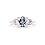 Goldsmiths 18ct Rose Gold 2.60cttw Round Brilliant Cut Lab Grown Diamond 3 Stone Engagement Ring - Ring Size L