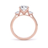 Goldsmiths 18ct Rose Gold 2.60cttw Round Brilliant Cut Lab Grown Diamond 3 Stone Engagement Ring - Ring Size L