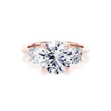 Goldsmiths 18ct Rose Gold 4.00cttw Round Brilliant Cut Lab Grown Diamond 3 Stone Engagement Ring - Ring Size P