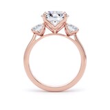 Goldsmiths 18ct Rose Gold 4.00cttw Round Brilliant Cut Lab Grown Diamond 3 Stone Engagement Ring - Ring Size P
