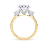 Goldsmiths 18ct Yellow Gold and Platinum 4.00cttw Round Brilliant Cut Lab Grown Diamond 3 Stone Engagement Ring - Ring Size N
