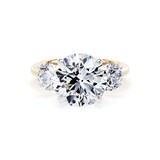 Goldsmiths 18ct Yellow Gold and Platinum 5.20cttw Round Brilliant Cut Lab Grown Diamond 3 Stone Engagement Ring - Ring Size I