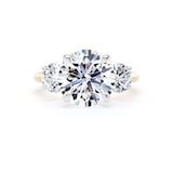 Goldsmiths 18ct Yellow Gold and Platinum 5.20cttw Round Brilliant Cut Lab Grown Diamond 3 Stone Engagement Ring - Ring Size I
