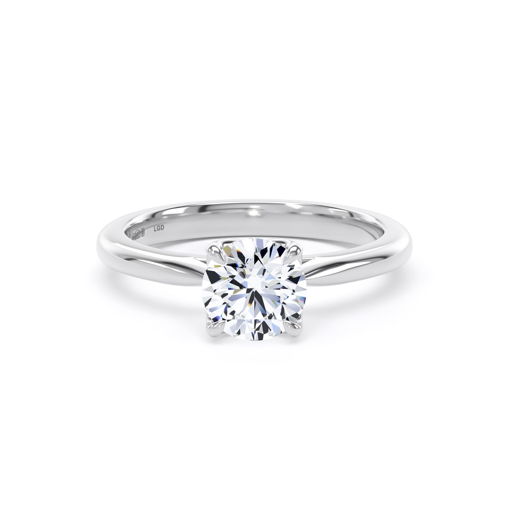Platinum 1.00cttw Brilliant Cut Lab Grown Diamond Solitaire Engagement Ring
