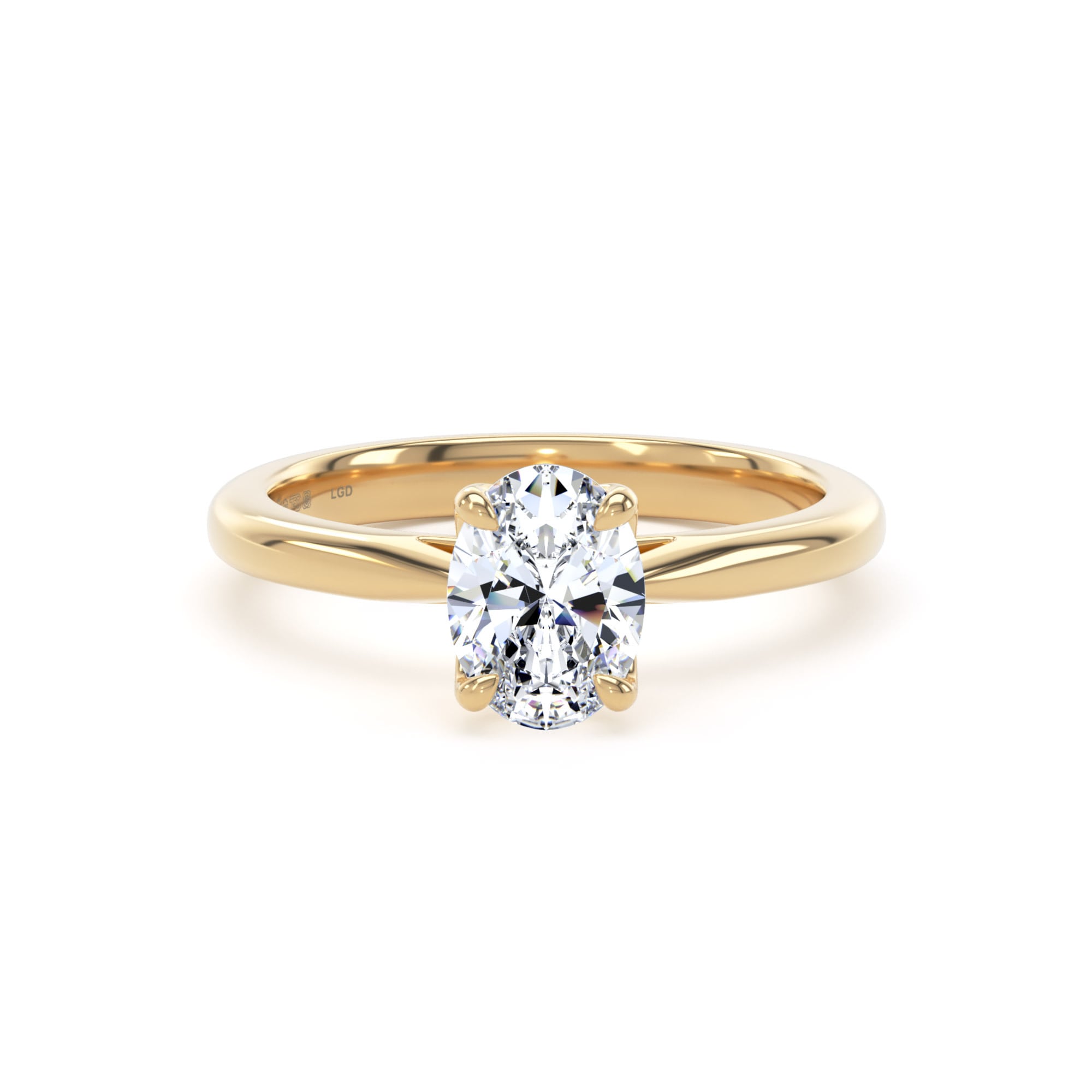 Goldsmiths 18ct Yellow Gold 1.00cttw Oval Cut Lab Grown Diamond Solitaire Engagement Ring Goldsmiths 18ct Yellow Gold 1.00cttw Oval Cut Lab Grown Diamond Solitaire Engagement Ring