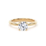 Goldsmiths 18ct Yellow Gold 1.00cttw Brilliant Cut Lab Grown Diamond Solitaire Engagement Ring