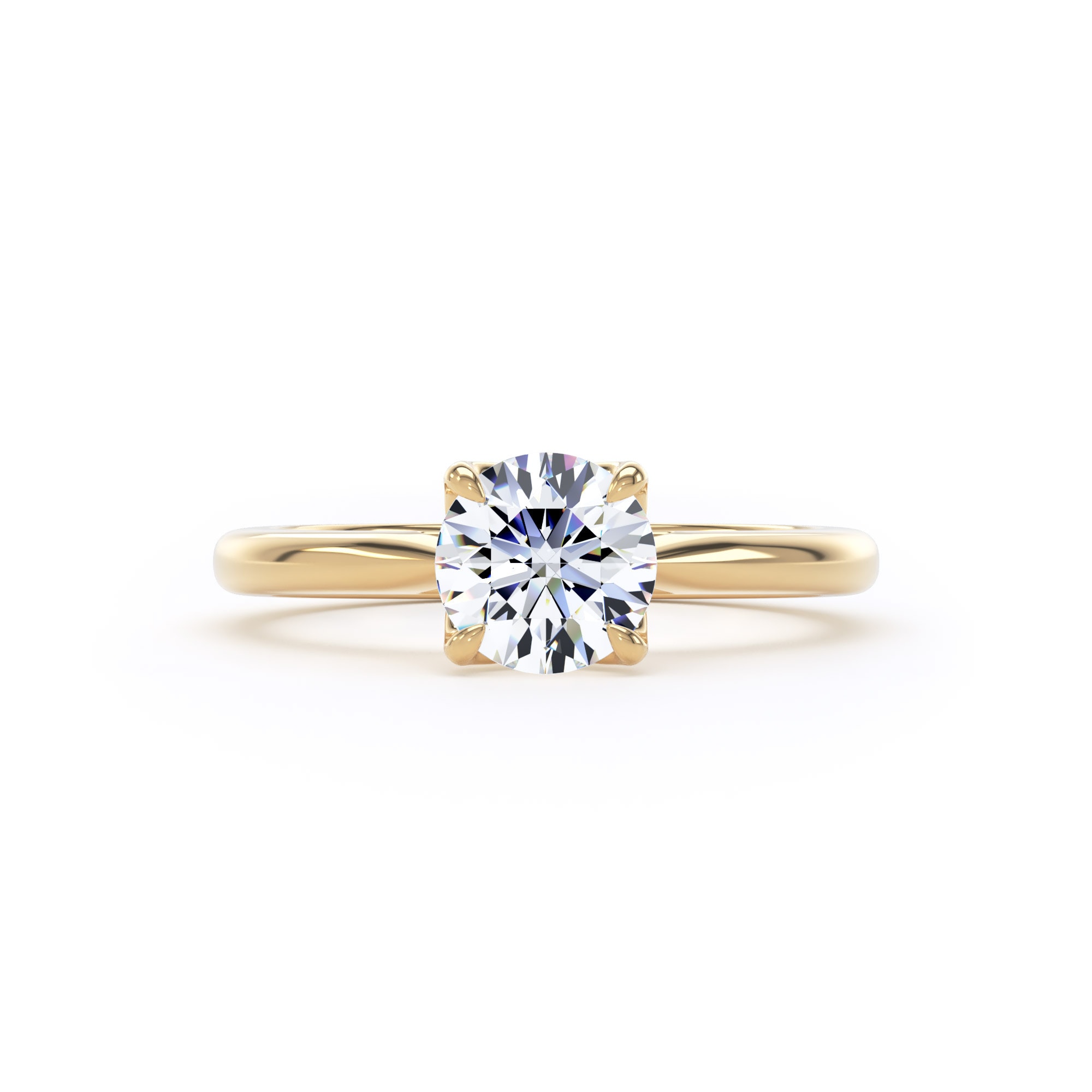 Goldsmiths 18ct Yellow Gold 1.00cttw Brilliant Cut Lab Grown Diamond Solitaire Engagement Ring