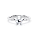 Goldsmiths Platinum 1.00cttw Oval Cut Lab Grown Diamond Solitaire Engagement Ring