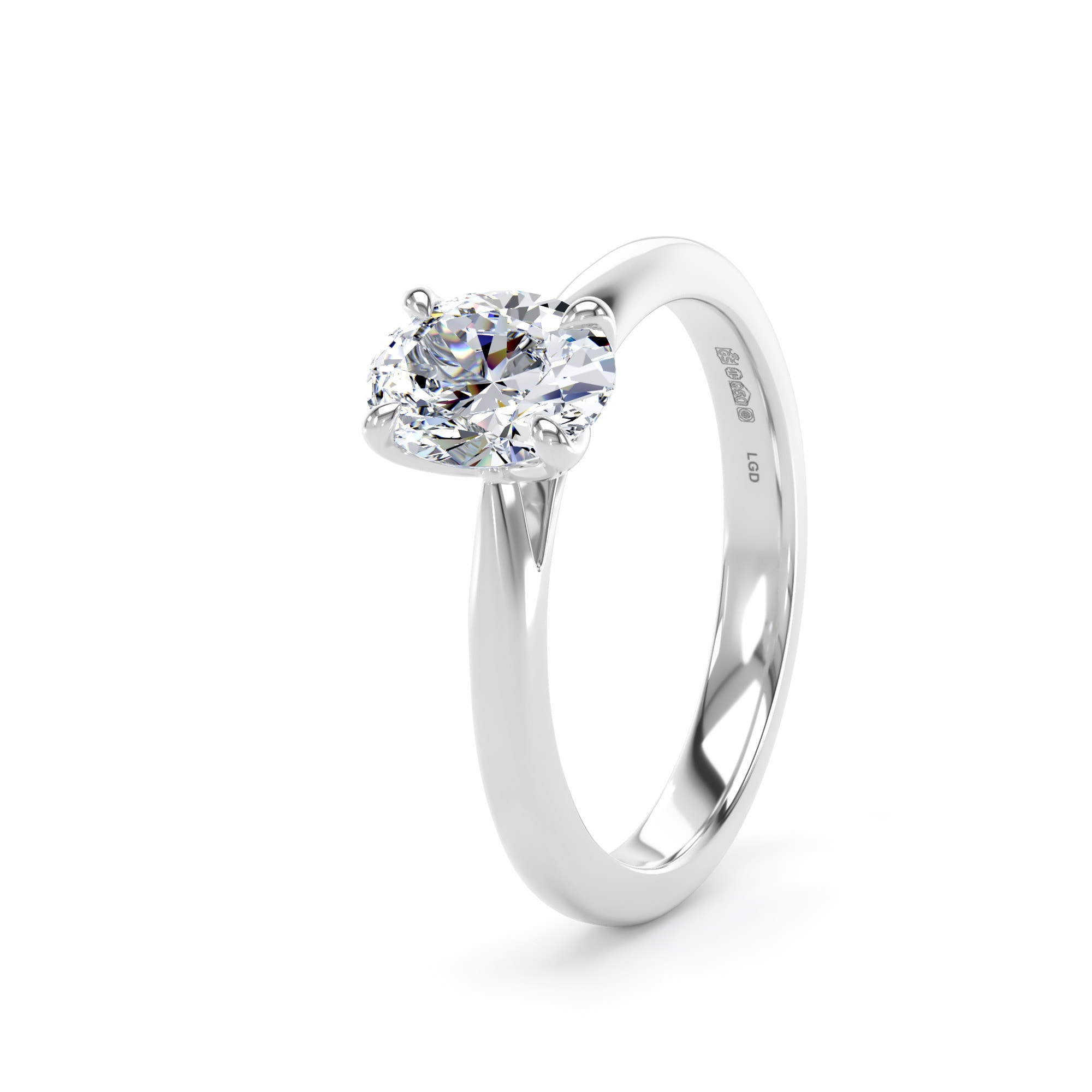 Goldsmiths Platinum 1.00cttw Oval Cut Lab Grown Diamond Solitaire Engagement Ring Goldsmiths Platinum 1.00cttw Oval Cut Lab Grown Diamond Solitaire Engagement Ring