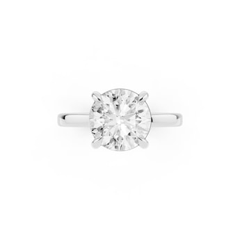 Platinum 2.50cttw Lab Grown Diamond Round Cut Solitaire Engagement Ring 