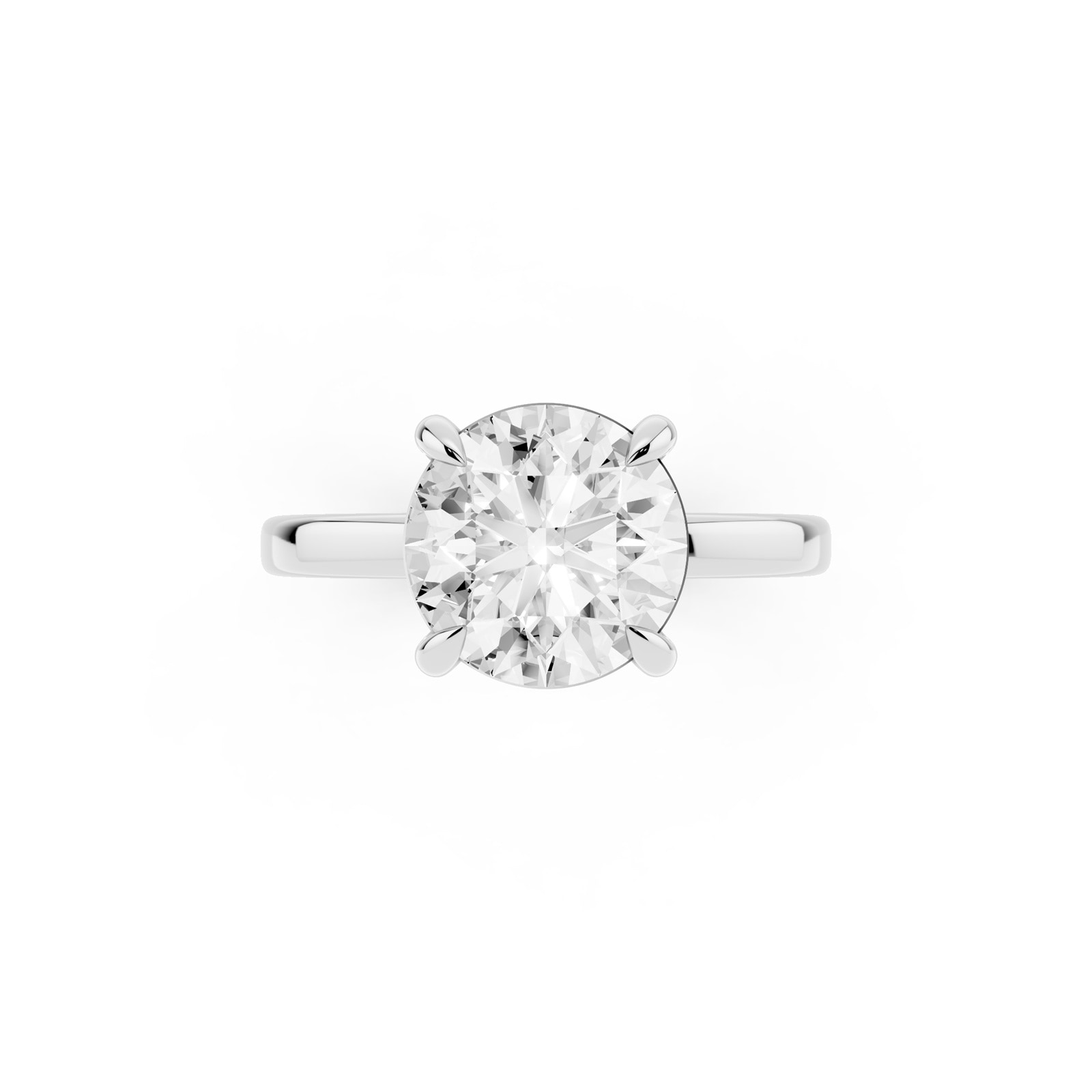 Mayors Platinum 2.50cttw Lab Grown Diamond Round Cut Solitaire Engagement Ring - Ring Size 4
