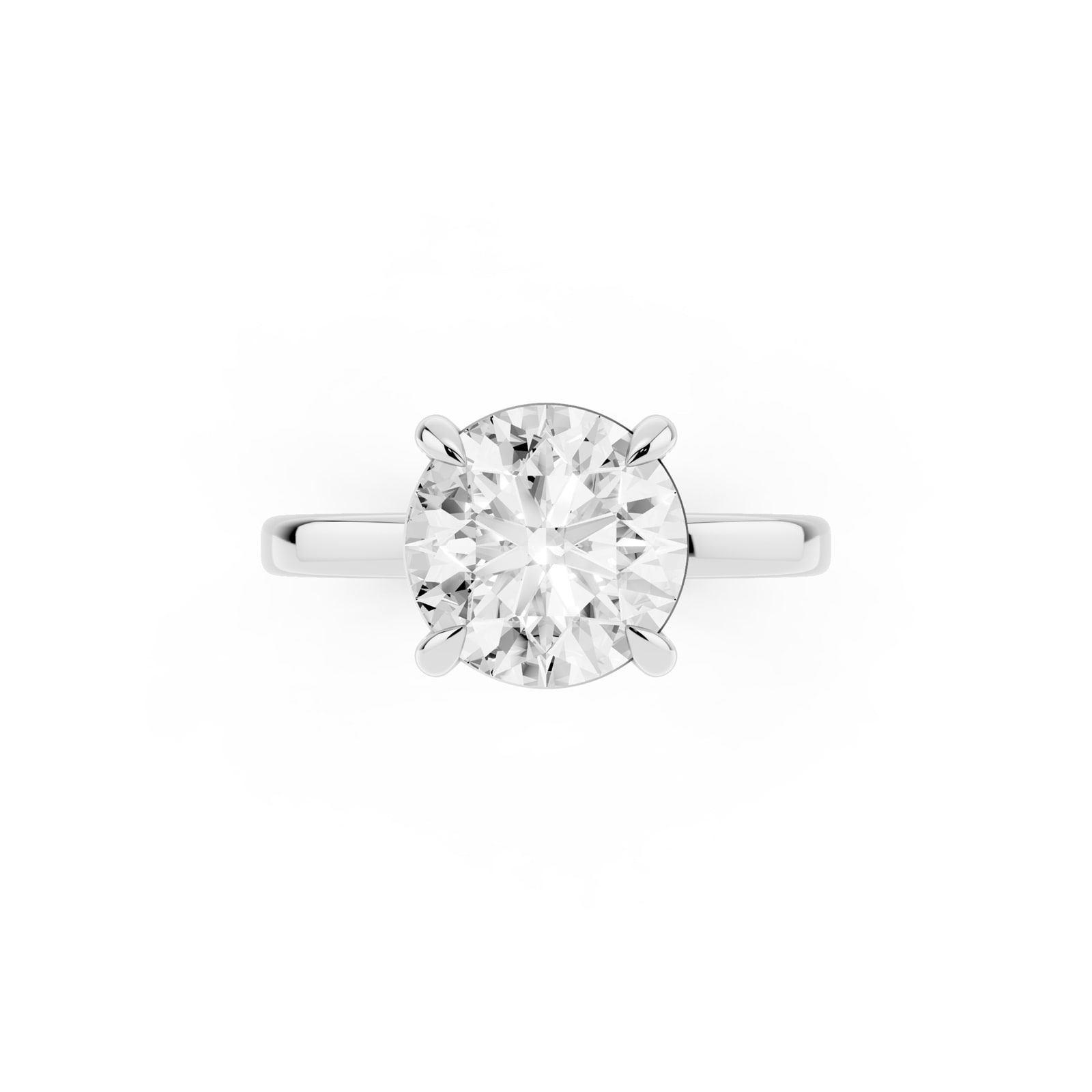 Mayors Platinum 2.00cttw Lab Grown Diamond Round Cut Solitaire Engagement Ring