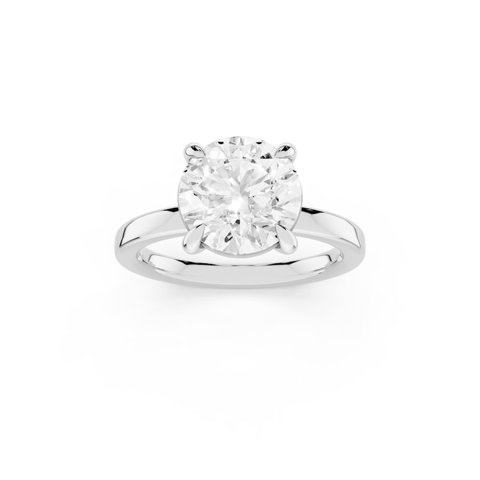 Mayors Platinum 2.00cttw Lab Grown Diamond Round Cut Solitaire Engagement Ring