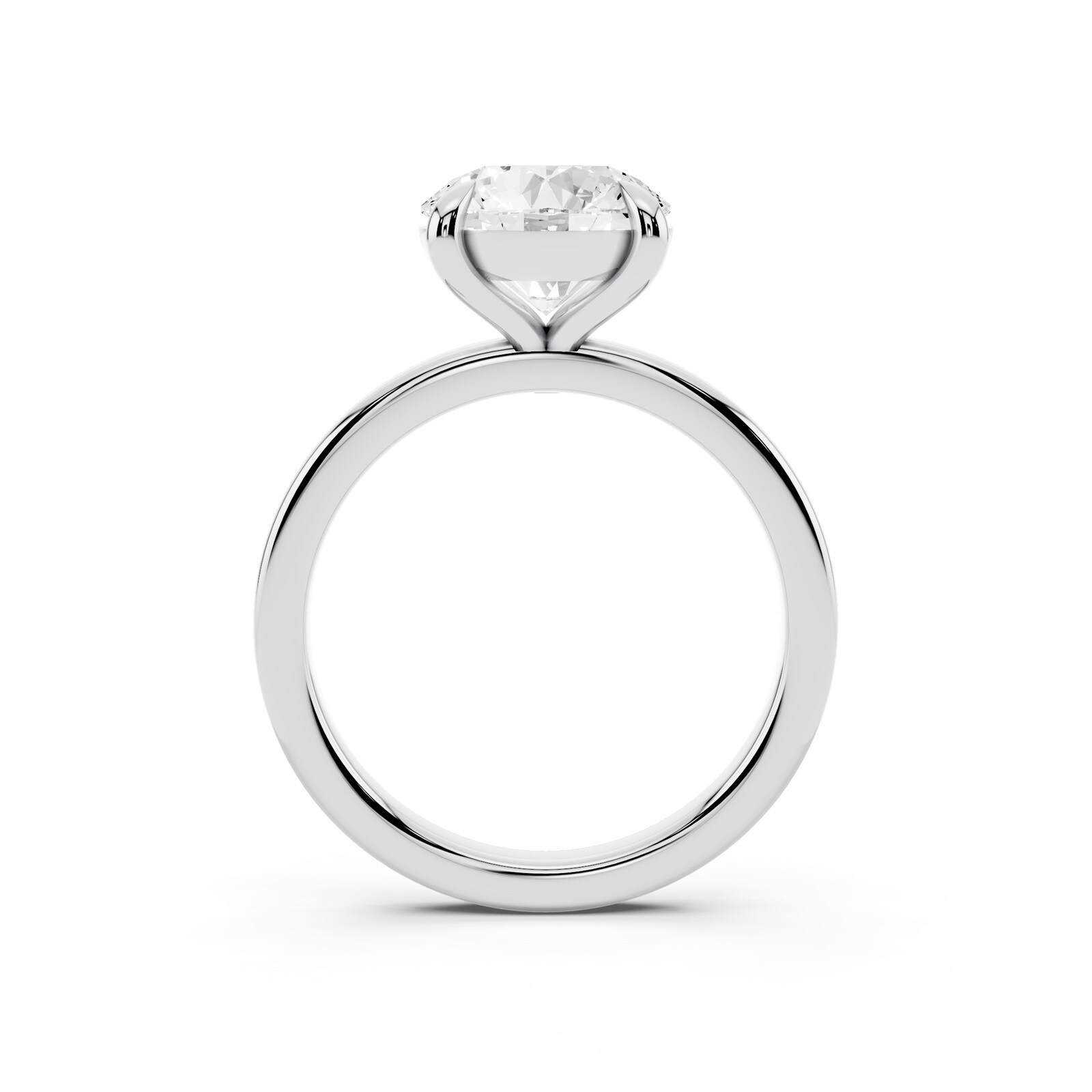 Mayors Platinum 2.00cttw Lab Grown Diamond Round Cut Solitaire Engagement Ring