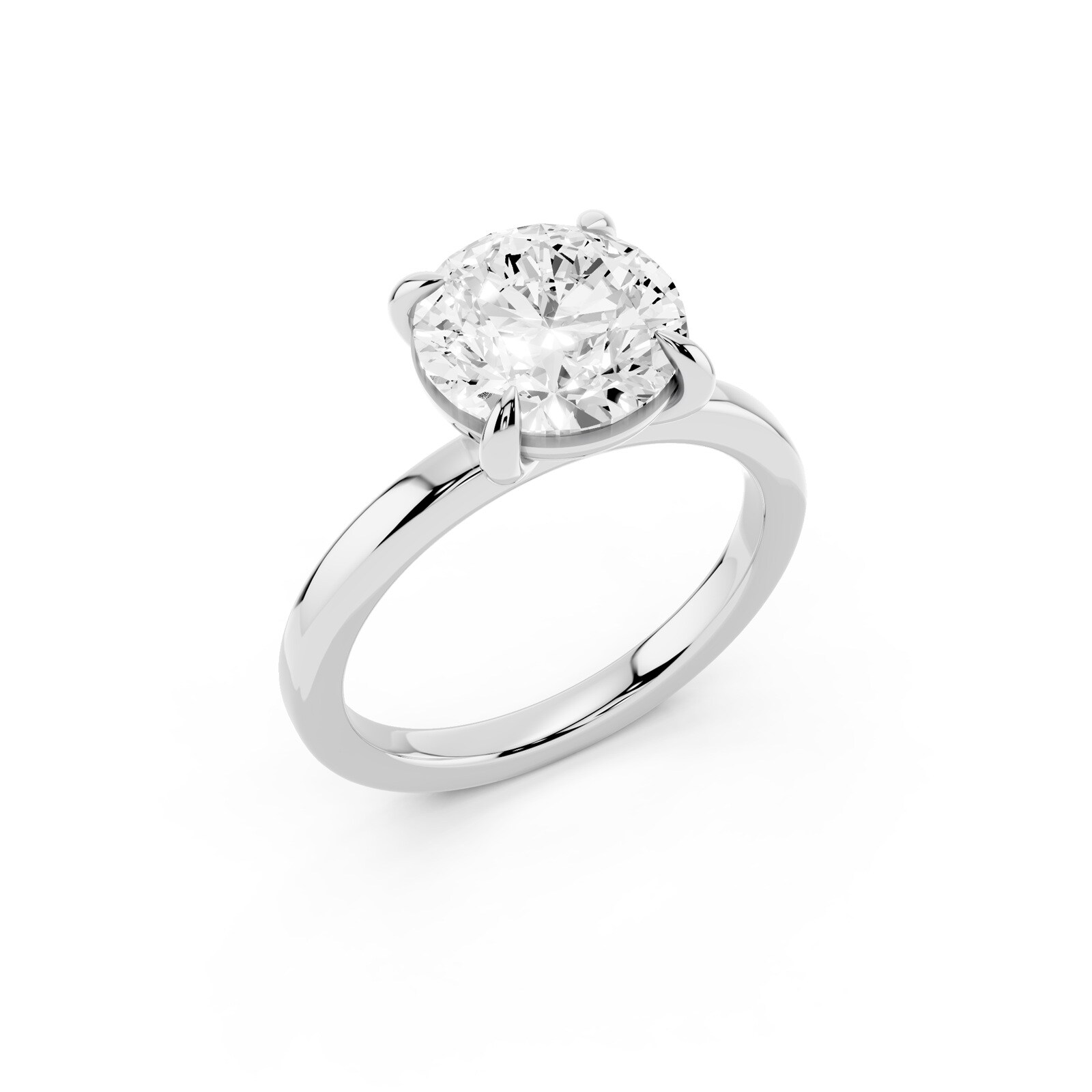 Mayors Platinum 2.00cttw Lab Grown Diamond Round Cut Solitaire Engagement Ring