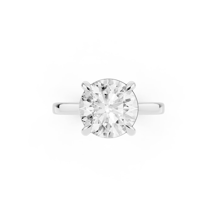 Mayors Platinum 3.00cttw Lab Grown Diamond Round Cut Solitaire Engagement Ring