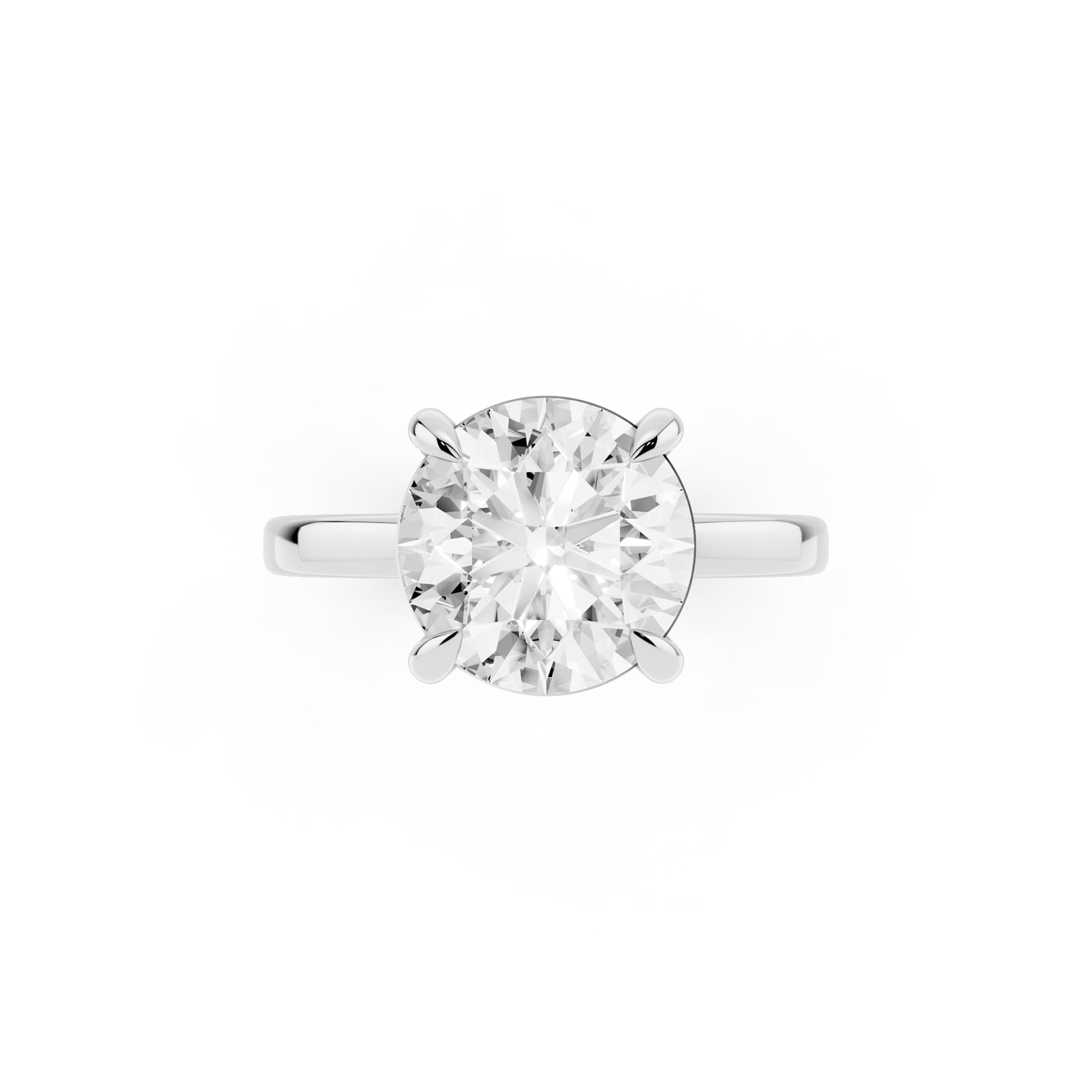 Mayors Platinum 3.00cttw Lab Grown Diamond Round Cut Solitaire Engagement Ring
