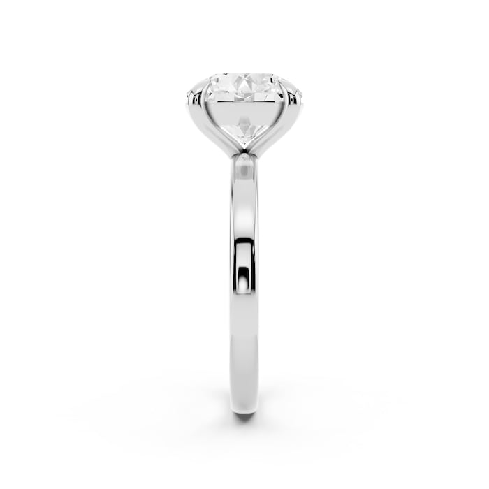 Mayors Platinum 3.00cttw Lab Grown Diamond Round Cut Solitaire Engagement Ring