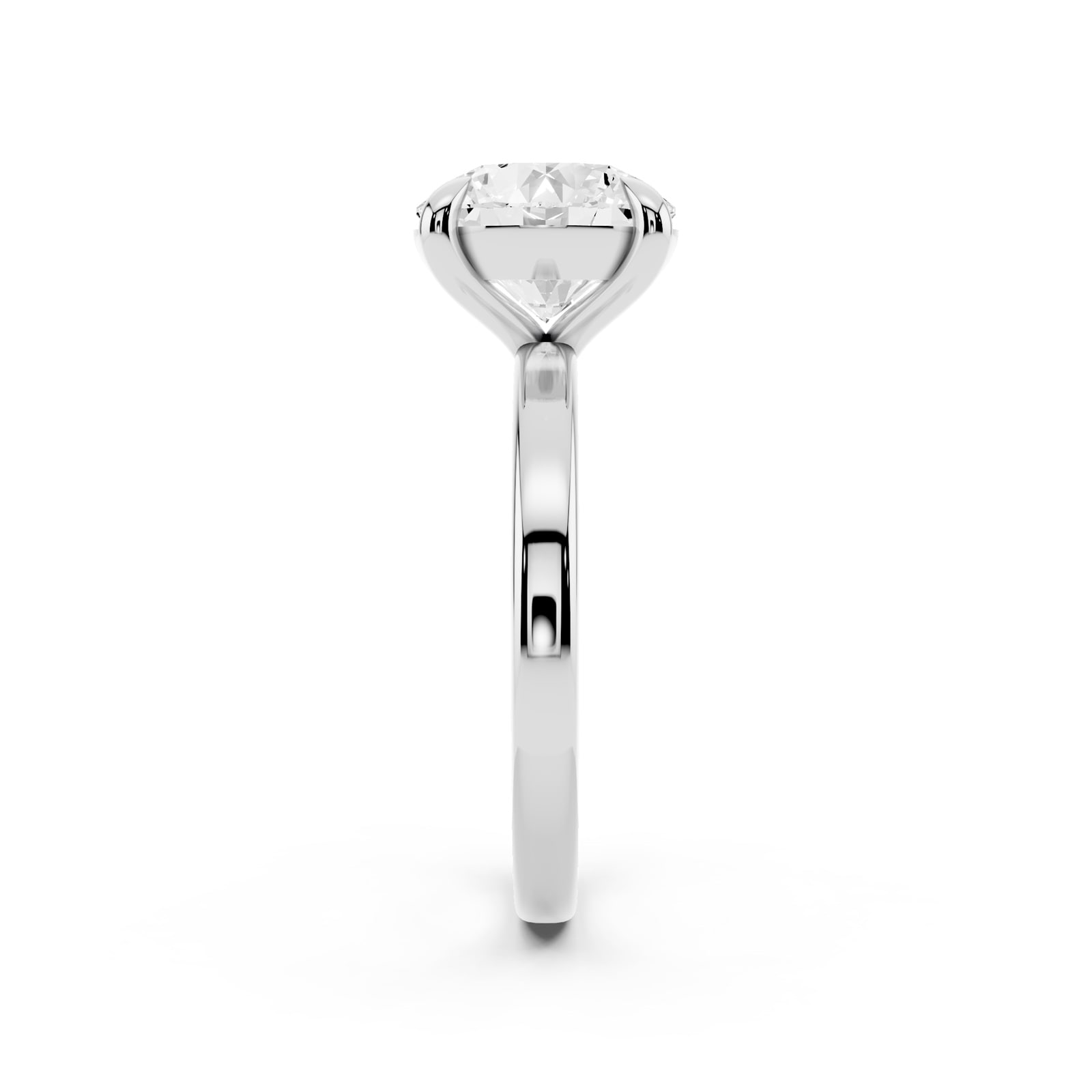 Mayors Platinum 3.00cttw Lab Grown Diamond Round Cut Solitaire Engagement Ring