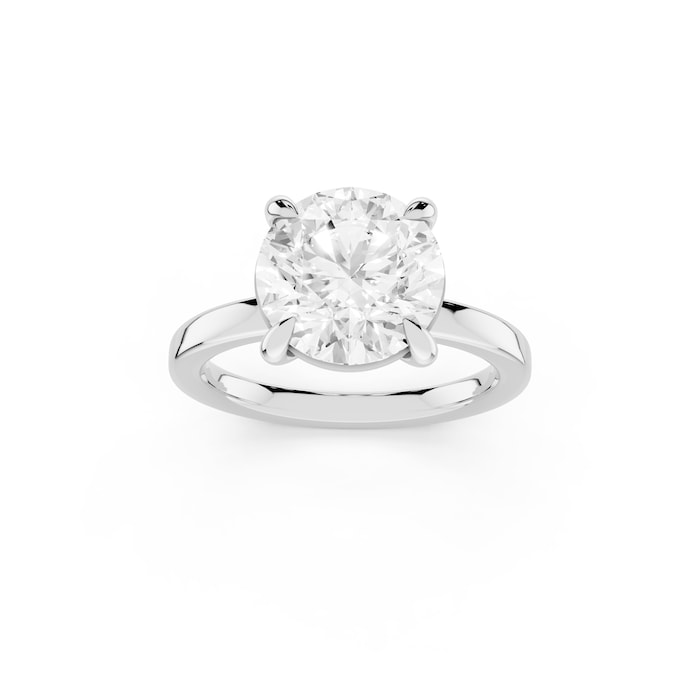 Mayors Platinum 3.00cttw Lab Grown Diamond Round Cut Solitaire Engagement Ring