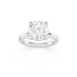 Mayors Platinum 3.00cttw Lab Grown Diamond Round Cut Solitaire Engagement Ring