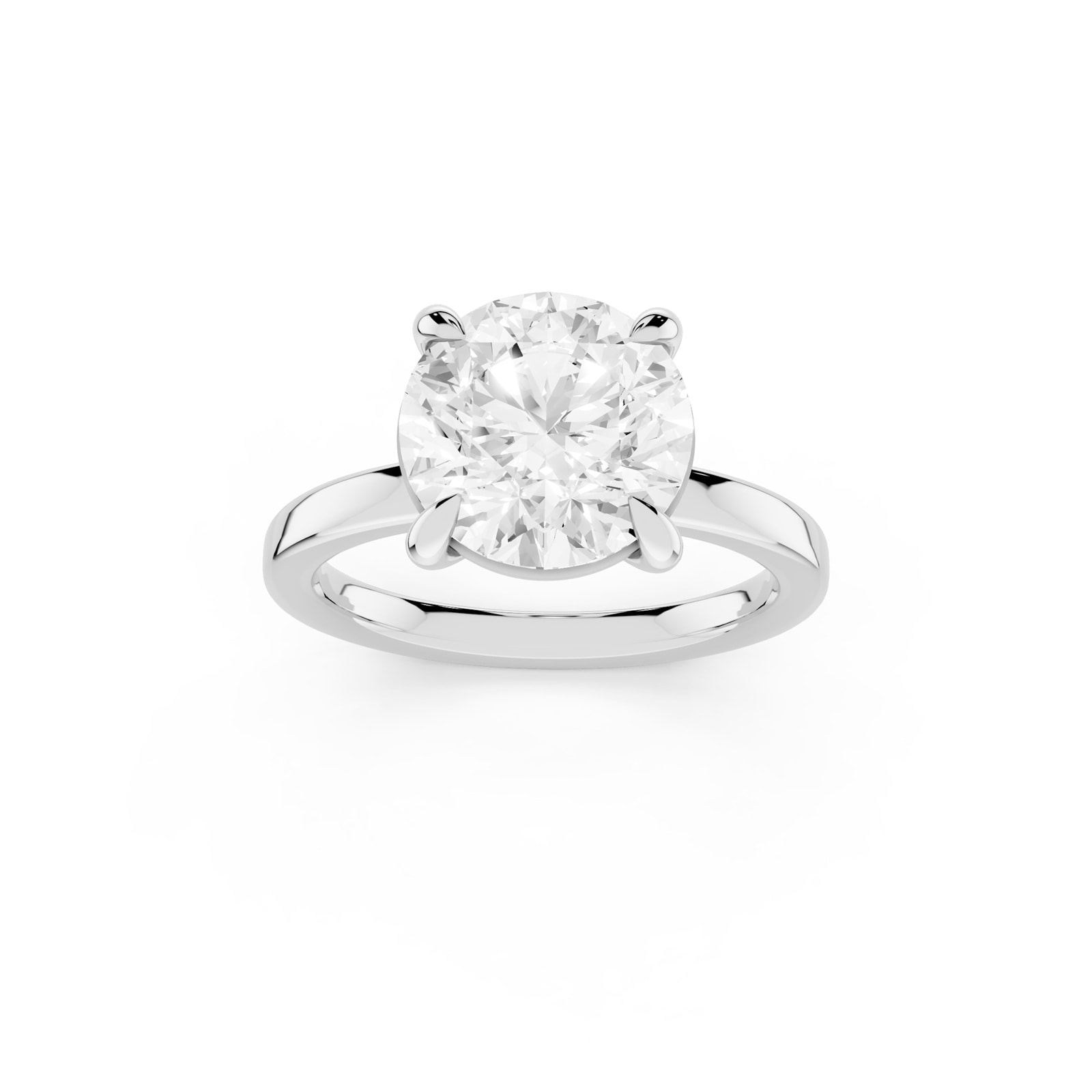 Mayors Platinum 3.00cttw Lab Grown Diamond Round Cut Solitaire Engagement Ring
